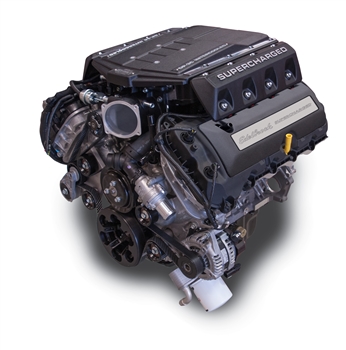 EDELBROCK SUPERCHARGED 5.0L COYOTE CRATE ENGINE (785 HP & 660 TQ) WITH ELECTRONICS AND ACCESSORIES - BLACK FINISH  - 468700