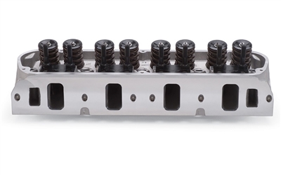 EDELBROCK E-SERIES E-205 CYLINDER HEADS FOR S/B FORD W/ MECHANICAL FLAT TAPPET & HYDRAULIC ROLLER CAMSHAFT APPS (COMPLETE, SINGLE)  - 5027