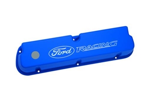 LASER ETCHED BLUE "FORD RACING" VALVE COVERS -- M-6582-LE302BL